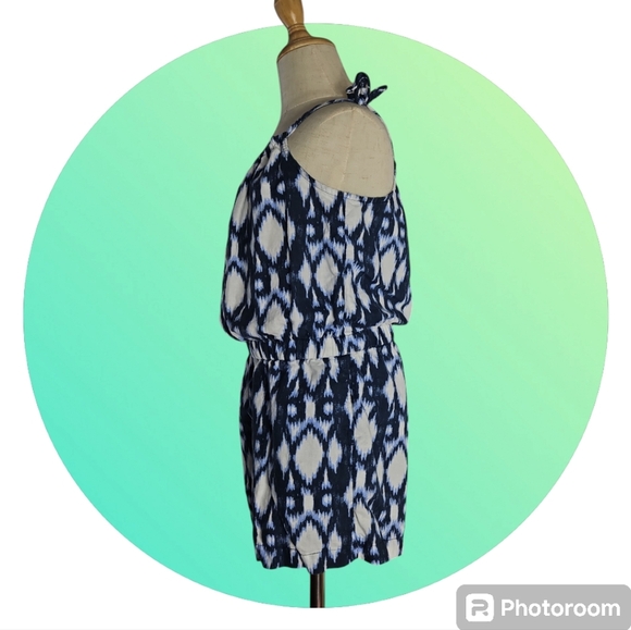 Gap Kids Girls Romper Size Small Blue White 6-7 - Picture 3 of 5